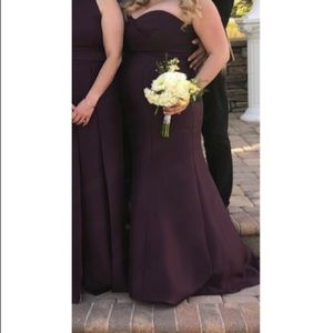 Plum Strapless Davids Bridal Dress